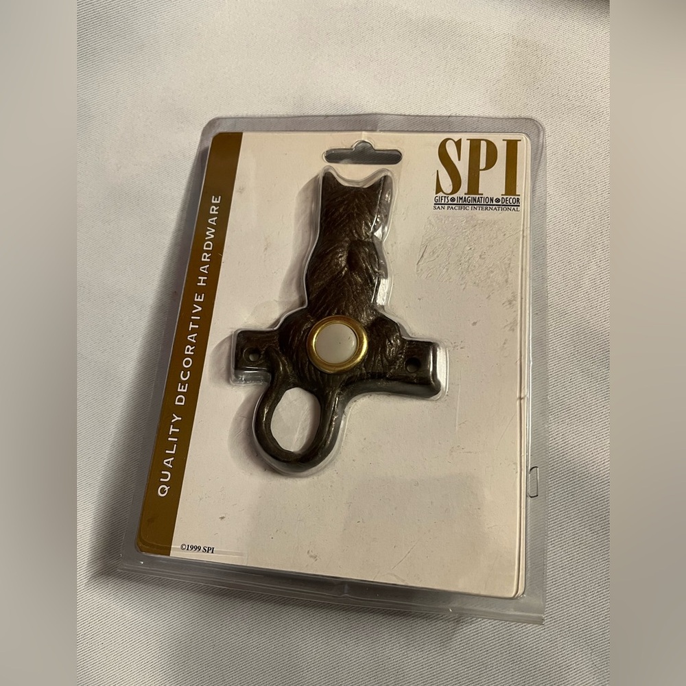 Vintage 1999 NWT SPI Doorbell Switch Solid Brass Faceplate
